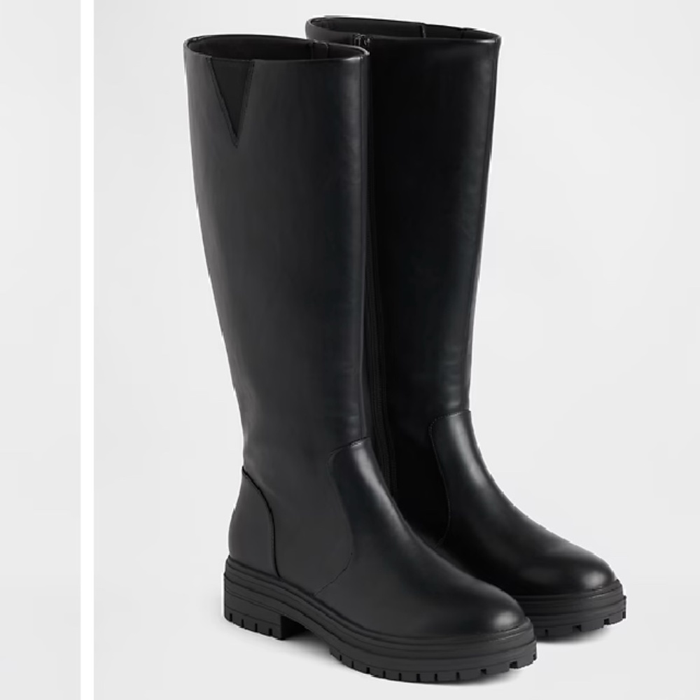 NWT Gap Vegan Leather Lug Sole Tall Boots